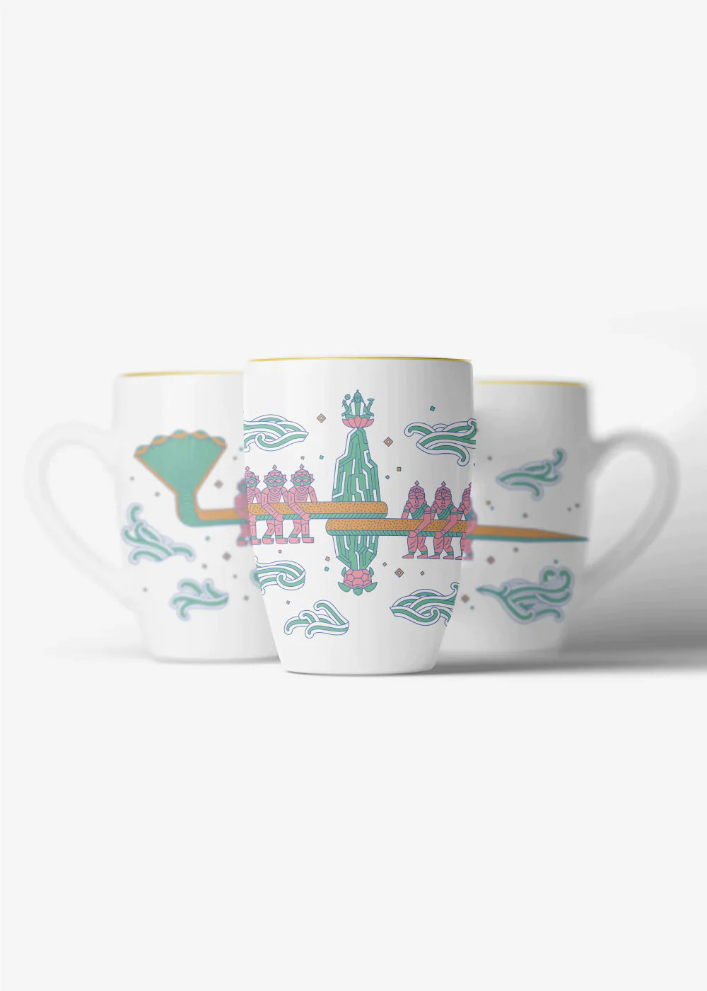 Soulful Surprise: Rakhi Gift Hamper with Elegant Porcelain Mugs for Bhai or Bhabhi