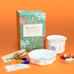 Eternal Ties: Rakhi Gift Hamper with Elegant Porcelain Tumbler and Small Plate